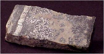 Slab of rock 
containing Silver vein 
from www.minerals.net